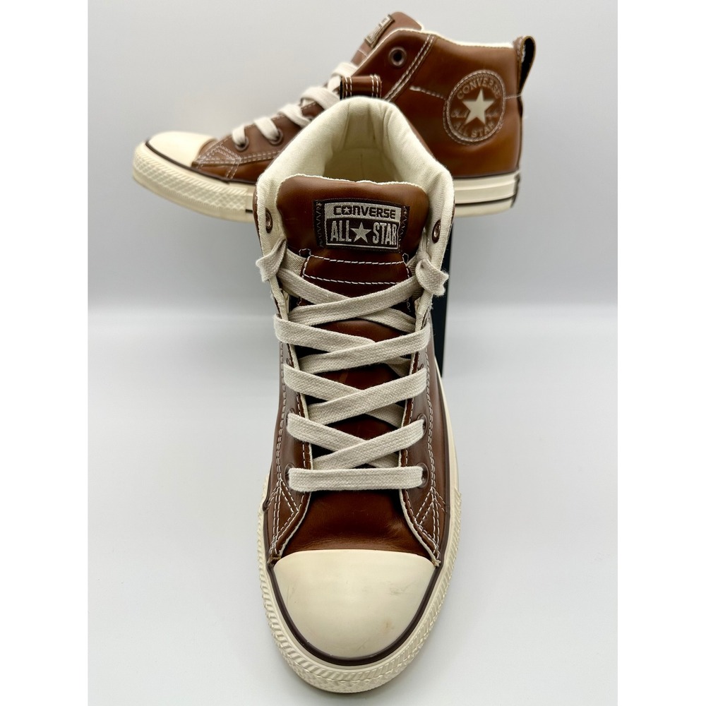 Converse All Star Mid Top Sneakers Mens 7 Pinecone Brown Leather 136420C